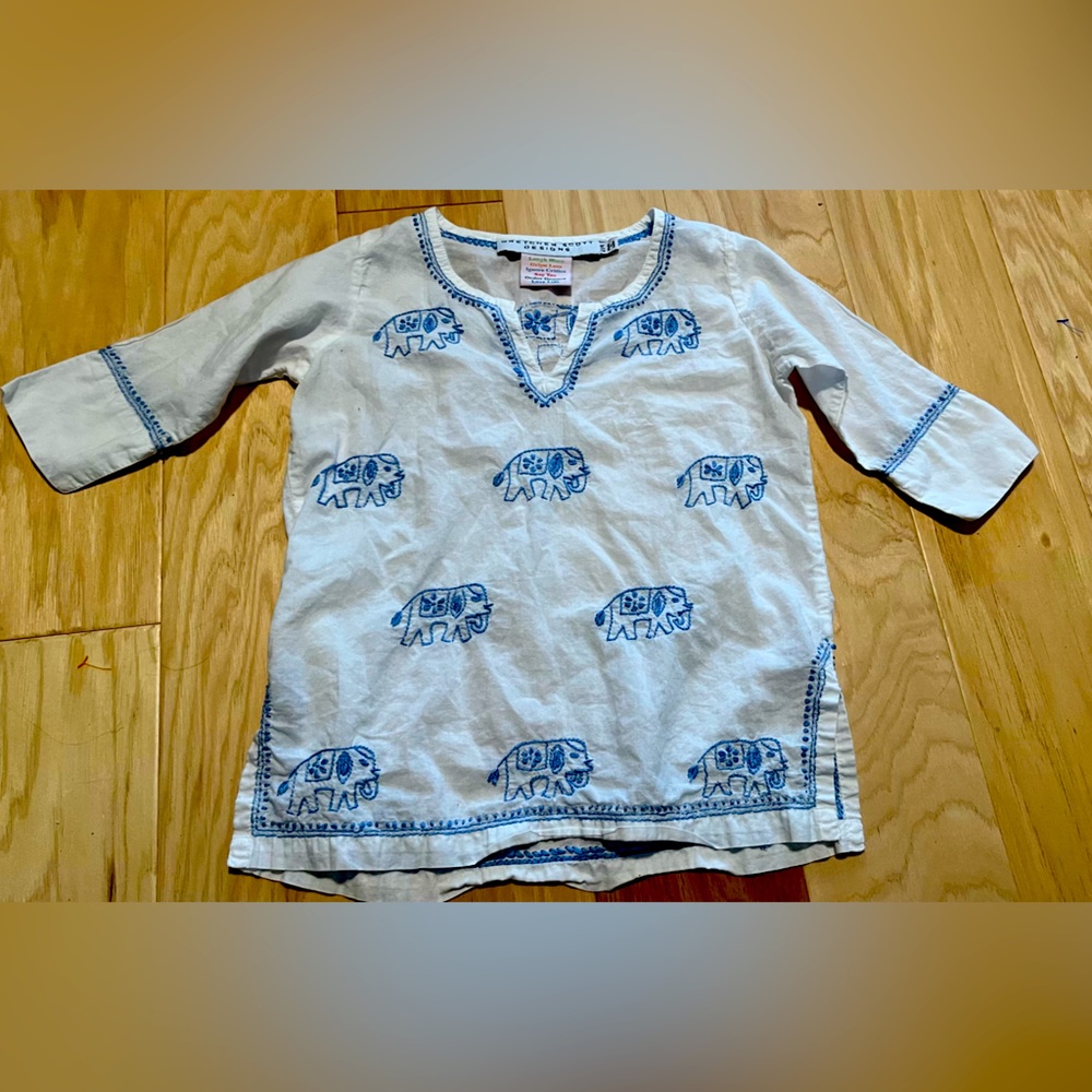 Gretchen Scott Designs girls 2/4 elephant tunic